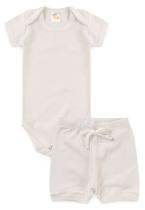 Conjunto Canelado Light Curto - Off-white - Ame Kids