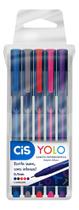 Conjunto Caneta Esferografica 07mm Yolo 5 Cores Cis