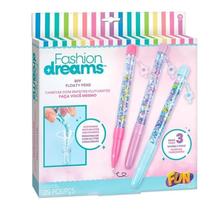Conjunto Canetas Com Enfeites Fashion Dreams - Fun Conjunto Canetas Com Enfeites Fashion Dreams - Fun