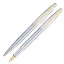 Conjunto Canetas Crown Prestige Esferográfica + Tinteira