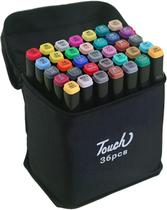 Conjunto Canetas Marcador Canetinha Ponta Dupla 36 Cores Kit