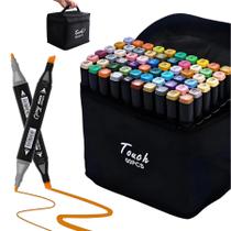 Conjunto Canetinhas Colorir Touch Marcador 60 Cores Para Arte e Lettering