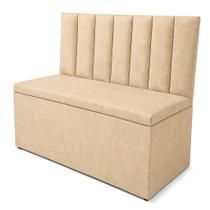 Conjunto Canto Alemão Baú Encosto Ripado Sued 90x45cm - Genki Kenko