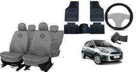 Conjunto Capa Banco Cinza March 09-14 + Tapete