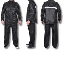 Conjunto Capa Chuva Moto Emborrachada Impermeável Motoboy Refletivo Bolsa Resistente