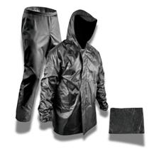 Conjunto Capa Chuva Moto Emborrachada Impermeável Motoboy Refletivo Bolsa Unissex