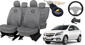 Conjunto capa couro Agile 09-16 + chaveiro + conforto extra Conjunto capa couro Agile 09-16 + chaveiro + conforto extra