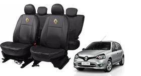 Conjunto capa couro Clio 12-18 proteção reforçada sujeira líquidos Conjunto capa couro Clio 12-18 proteção reforçada sujeira líquidos