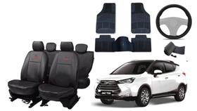 Conjunto capa couro Jac T50 2020 a 2024 + brisa Conjunto capa couro Jac T50 2020 a 2024 + brisa