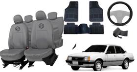 Conjunto capa couro resistente Monza + volante
