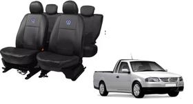 Conjunto capa couro Saveiro 99-09 proteção contra rasgo e líquidos