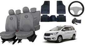 Conjunto capa couro Spin + volante e tapete luxo