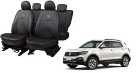 Conjunto capa couro T-Cross 2019-23 proteção sujeira e rasgo