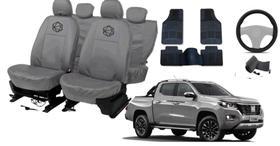 Conjunto capa couro + tapete antiderrapante Titano Conjunto capa couro + tapete antiderrapante Titano