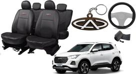 Conjunto capa couro Tiggo 5X Pro 2019 a 2024 impermeável