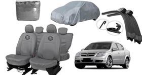 Conjunto capa couro Vectra + capa cobrir + limpador Conjunto capa couro Vectra + capa cobrir + limpador