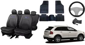 Conjunto Capa de Assento Edge 12-14 + Tapete Automotivo e Volante
