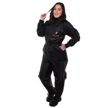 Conjunto Capa de Chuva Feminino Com Capuz Tamanho P Preto Impermeável Motoqueiro Nylon 0,20mm Pioneira - 1101-F-PRE-P Conjunto Capa de Chuva Feminino Com Capuz Tamanho P Preto Impermeável Motoqueiro Nylon 0,20mm Pioneira - 1101-F-PRE-P