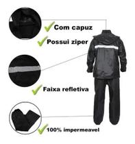 conjunto Capa De Chuva Light PVC Motoqueiro Impermeável Motoboy Unissex com Fita Refletiva as conjunto Capa De Chuva Light PVC Motoqueiro Impermeável Motoboy Unissex com Fita Refletiva as