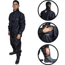 Conjunto Capa de Chuva Masculina Nylon Pioneira - Tamanho G - Urban - Preto Conjunto Capa de Chuva Masculina Nylon Pioneira - Tamanho G - Urban - Preto