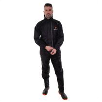 Conjunto Capa de Chuva Masculino Tamanho GG Capuz Preto Impermeável Motoqueiro Nylon 0,20mm Pioneira - 1101-M-PRE-GG Conjunto Capa de Chuva Masculino Tamanho GG Capuz Preto Impermeável Motoqueiro Nylon 0,20mm Pioneira - 1101-M-PRE-GG