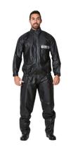 Conjunto capa de chuva motoqueiro brascamp PVC C/Gola Moto Race Refletivo