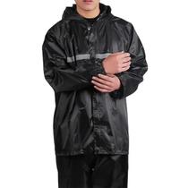 Conjunto Capa de Chuva Motoqueiro Impermeável Reforçada Roupa de Chuva Unisex Com Capuz Nylon Emborrachado Tradicional