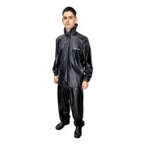Conjunto Capa de Chuva Motoqueiro Tamanho G PVC 0,28mm Pop Gola Masculino - Pioneira 2510-PRE-G
