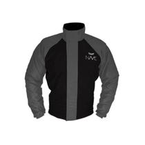 Conjunto Capa de Chuva Nave Nylon Impermeável Preto Cinza