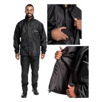 Conjunto capa de chuva pantaneiro 1000 nylon gola