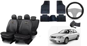 Conjunto Capa de Couro Sentra 86-00 + Tapetes e Capa de Volante - Completo
