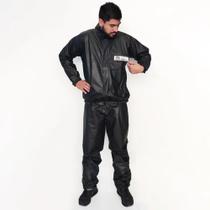 Conjunto capa Motoboy pvc preto impermeável jaqueta e calça Brascamp - Brascamp