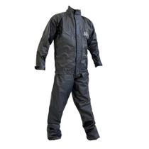 Conjunto capa Motoboy pvc preto impermeável jaqueta e calça