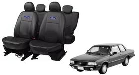 Conjunto capas couro Del Rey 81-91 proteção total sujeira rasgos