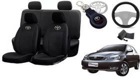 Conjunto Capas de Couro Toyota Corolla 2003 + Capa de Volante + Chaveiro Toyota