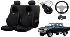 Conjunto Capas de Couro Toyota Hilux 1992 + Capa de Volante + Chaveiro Toyota