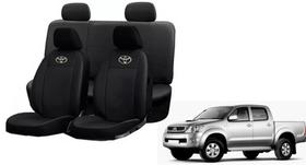 Conjunto capas Hilux 03-13 couro proteção reforçada sujeira e rasgos Conjunto capas Hilux 03-13 couro proteção reforçada sujeira e rasgos