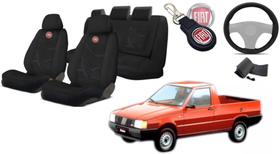 Conjunto Capas Tecido Assentos Fiorino '77-'96 + Volante + Chaveiro - Proteção Eficiente