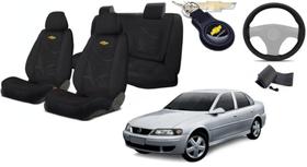 Conjunto Capas Tecido Inovadoras Vectra 1997 a 2005 + Volante + Chaveiro GM