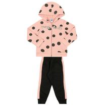 Conjunto Capuz Longo Infantil Moletinho Rosa Marlan Conjunto Capuz Longo Infantil Moletinho Rosa Marlan
