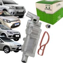 Conjunto Carcaça Válvula Termostática para Ford KA / Fiesta / Ecosport / Focus - 2005 a 2014 - Zetec Rocam 1.0 1.6 8v