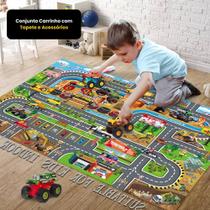 Conjunto Carrinho com Tapete e Acessórios Conjunto Carrinho com Tapete e Acessórios