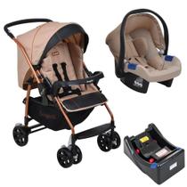 Conjunto Carrinho de Bebê Travel System Reclinável Reversível Rio K Mon Amour 0 á 15Kg Com Bebê Conforto E Base Touring X - Burigotto