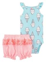 Conjunto Carters Body Sorvete E Short Rosa 6 Meses Conjunto Carters Body Sorvete E Short Rosa 6 Meses