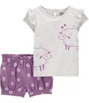 Conjunto Carters Verão Infantil Menina Short Blusinha 2 anos