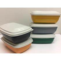 Conjunto Casa Nova 10 Potes Vasilhas com tampa Microondas 750ml freezer pratico