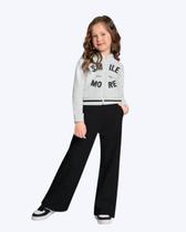 Conjunto Casaco com Capuz e Calça Moletom Flare Juvenil Kyly 1001567