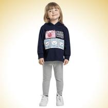 Conjunto Casaco Com Capuz e Legging Marinho Fakini Conjunto Casaco Com Capuz e Legging Marinho Fakini