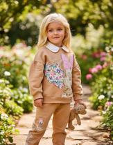 Conjunto Casaco e Calça Minnie Cor Floral Animê
