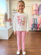 Conjunto Casaco e Legging Tweed Coffee Time Ursinho Momi Conjunto Casaco e Legging Tweed Coffee Time Ursinho Momi